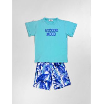 ΣΕΤ ΚΟΝΤΟ ΜΑΝΙΚΙ ΜΕ ΒΕΡΜΟΥΔΑ ALL OVER - ΚΑΛΟΚΑΙΡΙ 2025 - kidsfashionplanet
