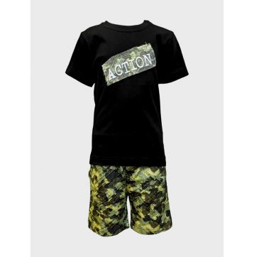 ΣΕΤ ΚΟΝΤΟ ΜΑΝΙΚΙ ΜΕ ΒΕΡΜΟΥΔΑ ARMY ΤΖΗΝ ALL-OVER - ΚΑΛΟΚΑΙΡΙ 2025 - kidsfashionplanet