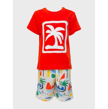 ΣΕΤ ΚΟΝΤΟ ΜΑΝΙΚΙ ΜΕ ΒΕΡΜΟΥΔΑ ALL-OVER - ΚΑΛΟΚΑΙΡΙ 2025 - kidsfashionplanet