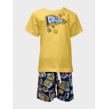 ΣΕΤ ΚΟΝΤΟ ΜΑΝΙΚΙ ΜΕ ΒΕΡΜΟΥΔΑ ALL-OVER - ΚΑΛΟΚΑΙΡΙ 2025 - kidsfashionplanet