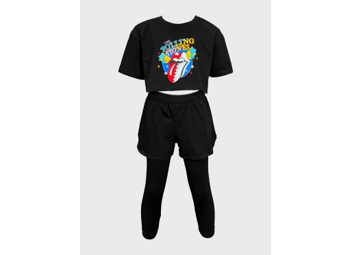 ΣΕΤ ΤΟΠ ΜΕ ΣΟΡΤΣ ΚΑΙ ΚΟΛΑΝ 3/4 - ΚΑΛΟΚΑΙΡΙ 2025 - kidsfashionplanet